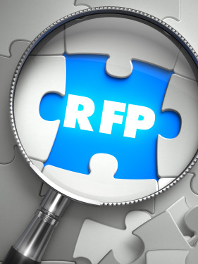 Magnifying glass over RFP